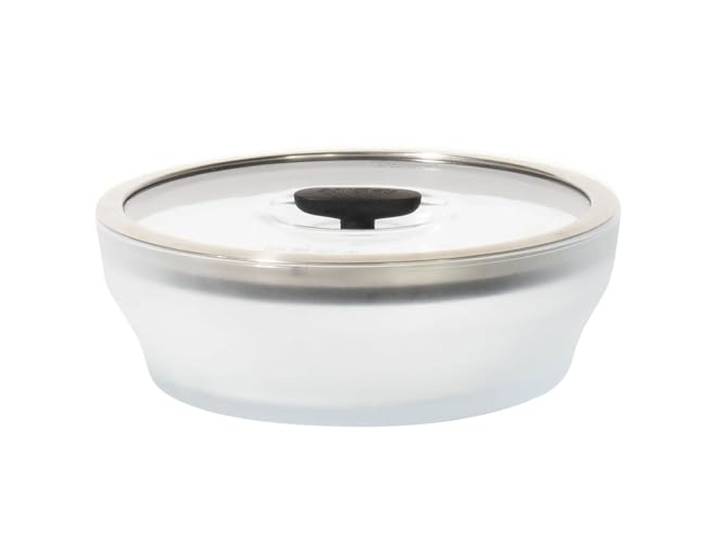 Anyday Mikrowellen-Dampfgarer aus Glas für 7 Tassen (Frosted Black Sesam) Gemüse, BPA-frei, Gemüseschüssel, belüfteter Deckel, gesundes Kochen, Brokkoli, Gemüse, Mahlzeitvorbereitung