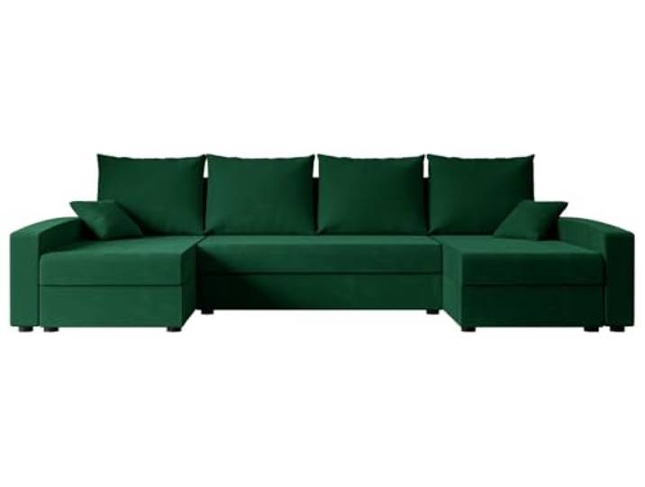 ALTDECOR Ecksofa mit Schlaffunktion U-Form Alesia-U 301x140x90 - Grün