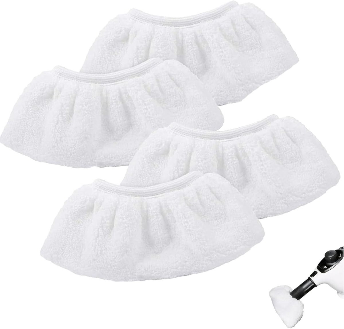 Set van 4 wasbare doekjes en schoonmaakpads voor Kärcher stoomreinigers SC2, SC3, SC4 en SC5