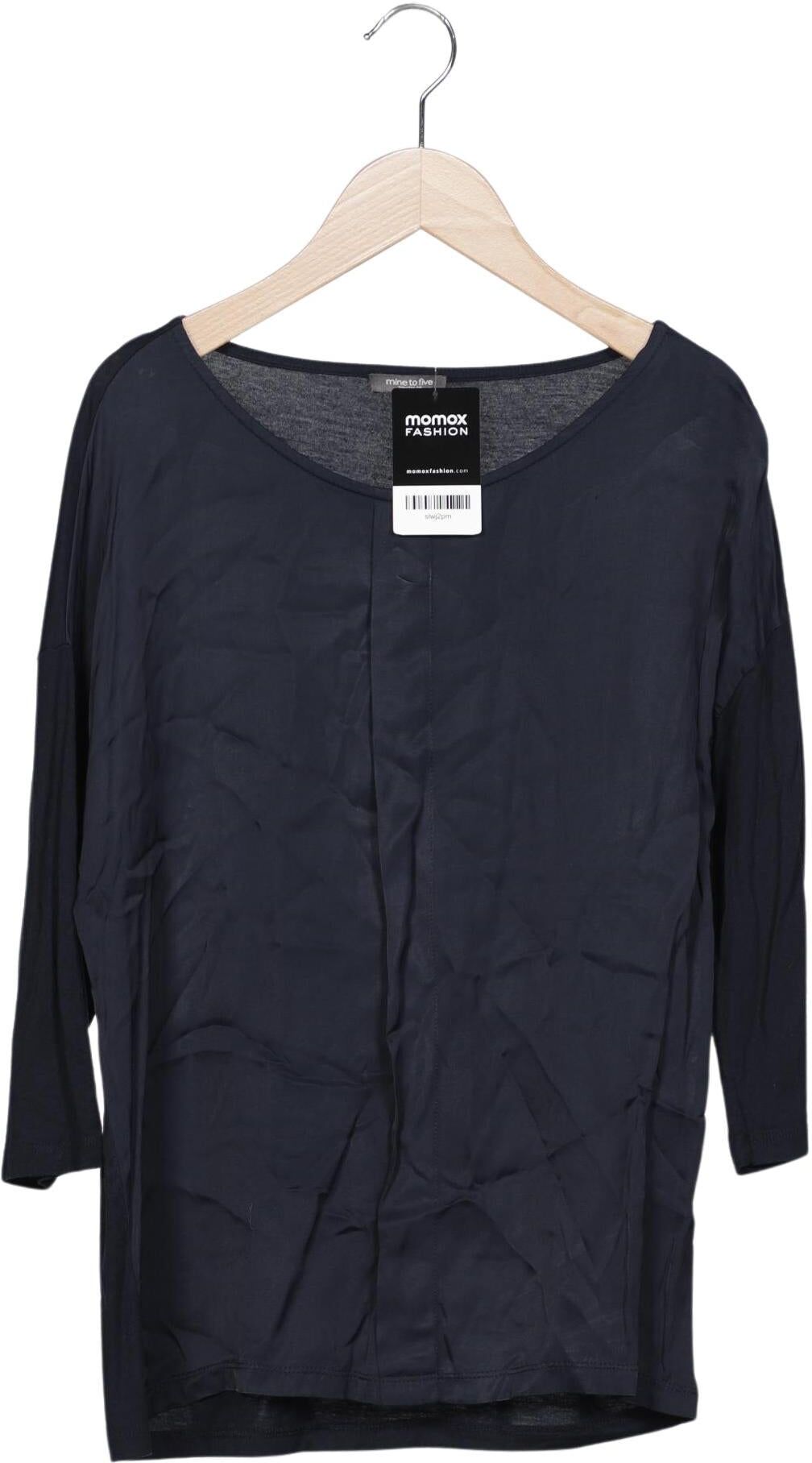 Nine to five Damen Langarmshirt, Marineblau, Gr. S, Lyocell / Viskose - Second Hand