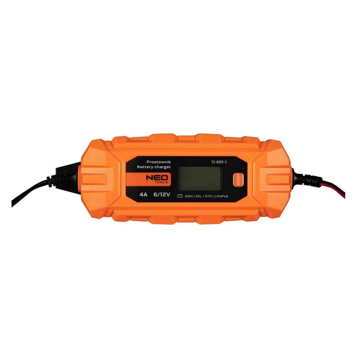 Neo Automatisches Ladegerät 4A/70W 3-120Ah für Säure- / AGM-/GEL-Batterien (4 A, 12V) (11-891-1)