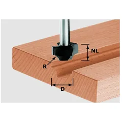 Festool Viertelstabfräser Fräser Hartmetall Schaft 8 mm D17 491004 Oberfräse OF