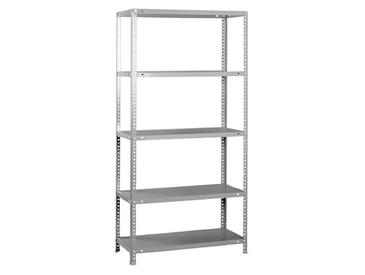 SimonRack Schwerlastregal, Lagerregal, 200x100x30 Metallregal, Kellerregal, Biegestelle 100 kg, 5 Fachböden, Grau - Comfort