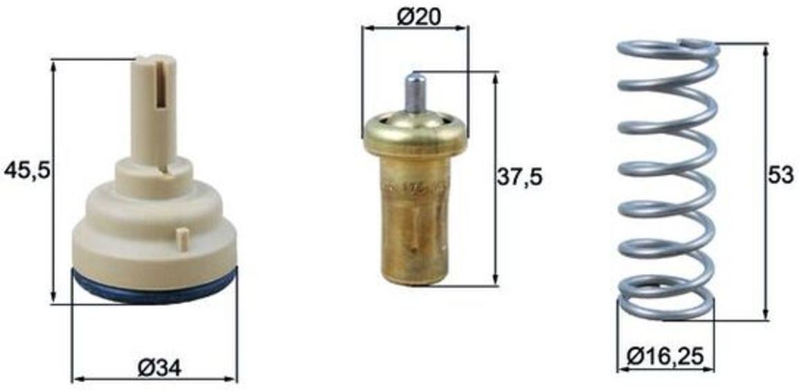 Thermostat d'eau MAHLE TX 181 95D