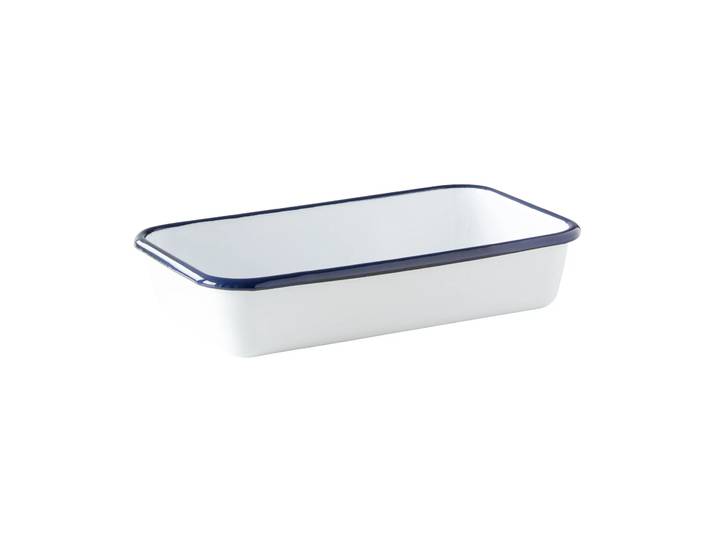 Kockums Jernverk Kockums plat à four Kockums white-bleu, 23x13,5 cm