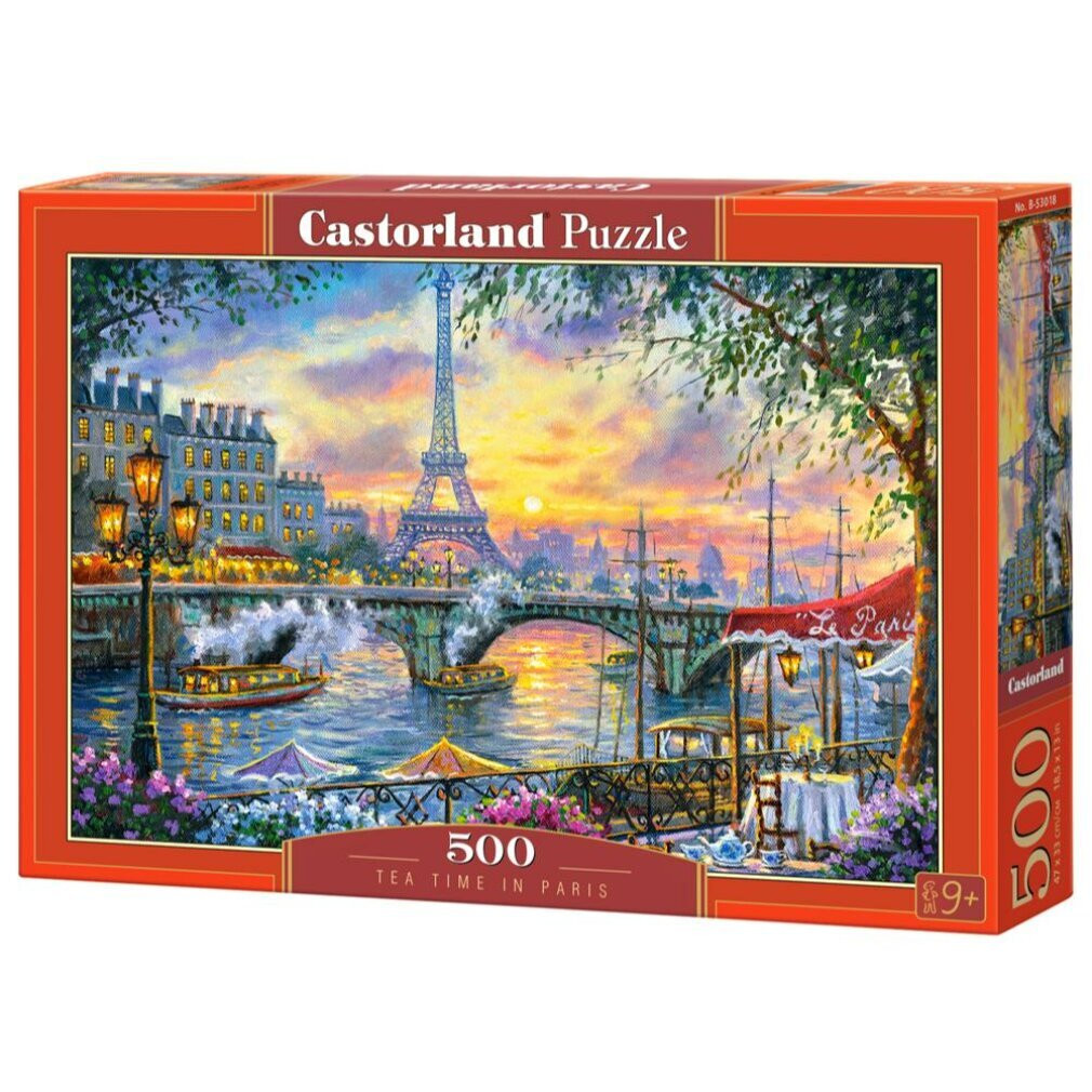 Castorland Thee-tijd in Parijs Puzzel, 500 stuks, Stad, 9 jaar