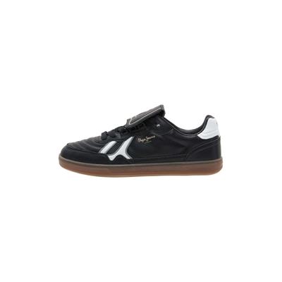Sneaker PEPE JEANS "Trainer BALL EQUIP M", Herren, Gr. 42, schwarz, 95% Action Leather, 5% Polyurethan, Schuhe Sneaker