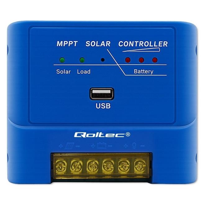 Qoltec Regulator ładowania MPPT 15A | 12V/24V | LiFePO4 (53671)