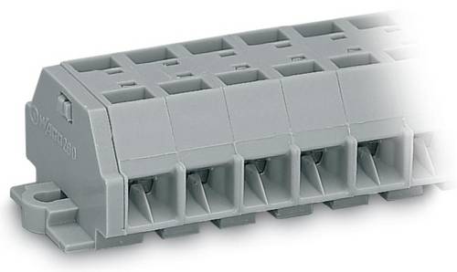 WAGO 260-260 Klemmenleiste 8mm Zugfeder Belegung: L Grau 25St.