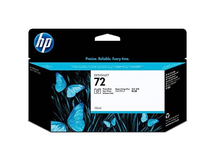 HP 72 Noir Photo\, Cartouche Encre Originale Compatible avec DesignJet T610\, T770\, T790\, T1100\, T1200\, T2300\, 130 ml (C9370A)