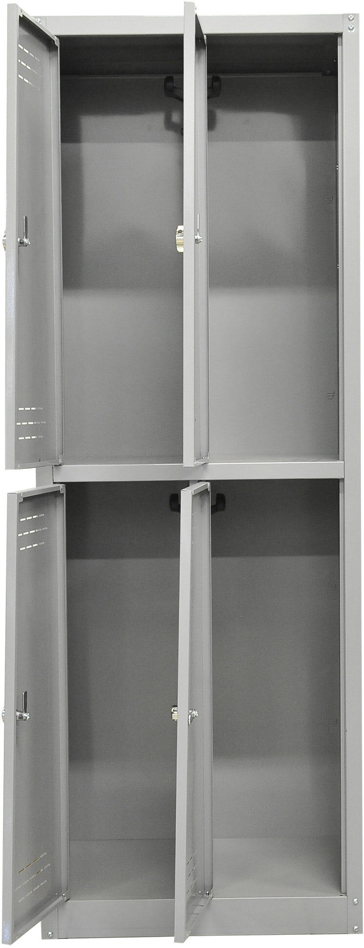 giordanoshop Armadio Spogliatoio 4 Ante 60x40x167 cm in Metallo Verniciato Grigio Chiaro...