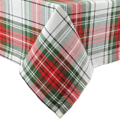 DII Holiday Plaid Kitchen Tablecloth