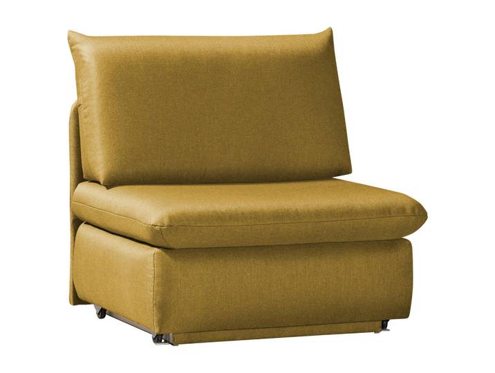 Novel Schlafsessel, Currygelb, Textil, Uni, 90x89x83 cm, Stoffauswahl, Liegefunktion, Wohnzimmer, Sofas & Couches, Schlafsofas, Schlafsessel