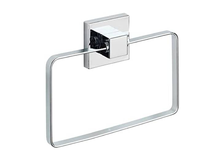 WENKO Vacuum-Loc® Anneau Porte-Serviettes en Acier INOX Quadro Porte-Serviettes Brillant
