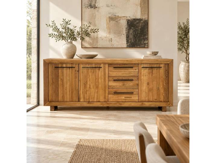 Buffet enfilade en teck recyclé naturel KERALA