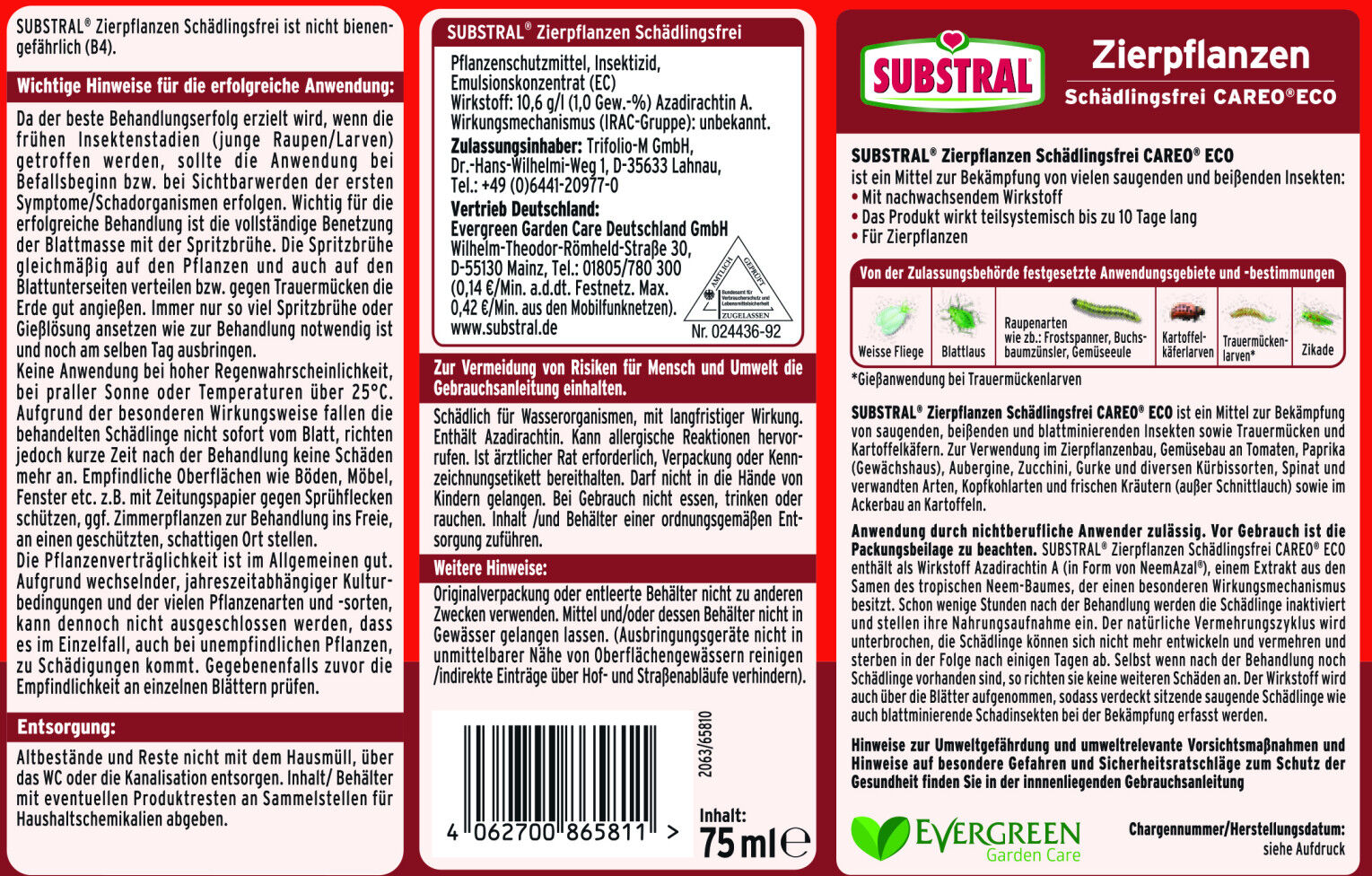Substral Zierpflanzen Schädlingsfrei Careo Eco 75 ml