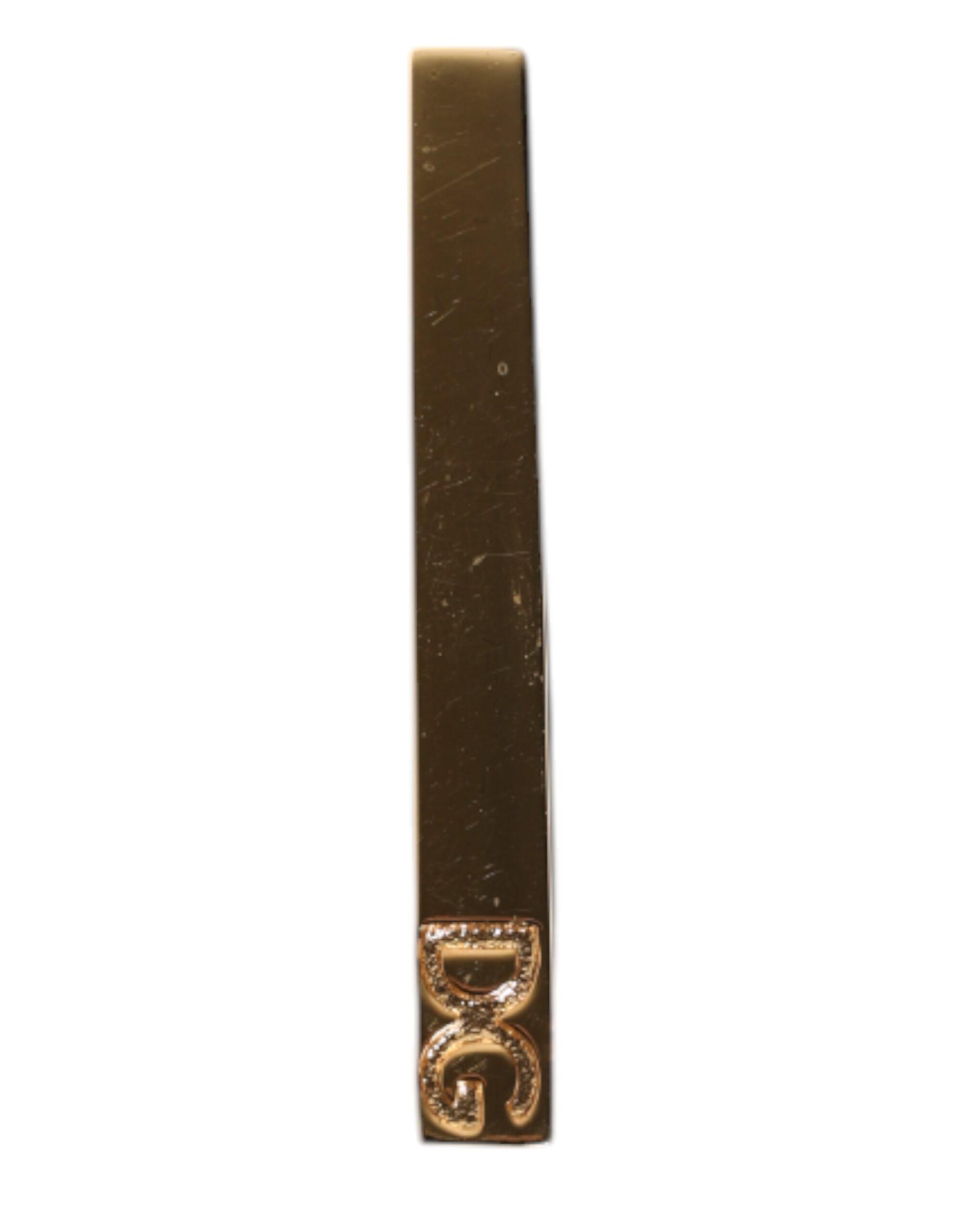 Gouden Tonaal Messing Logo Gestempelde Stropdasclip Bar