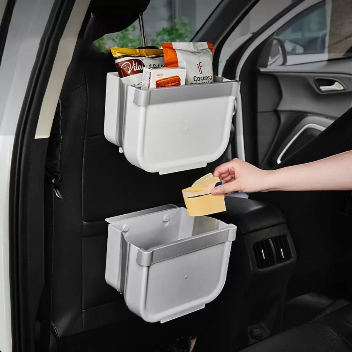 INF Poubelle de Voiture Pliable - Gain de Place, Poubelle Étanche pour Véhicule