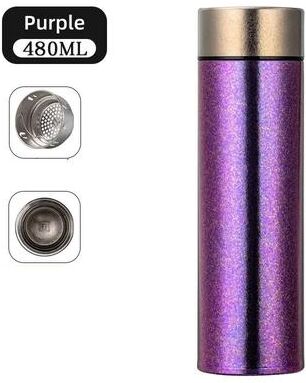 Uplifted Finds JUSTINLAU Pure Titanium Insulated Cup Lightweight Thermal Bottle For Business & Travel purple
