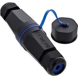 InLine Kabelverbinder Leergehäuse RJ45 Keystone, IP68, mit Deckel