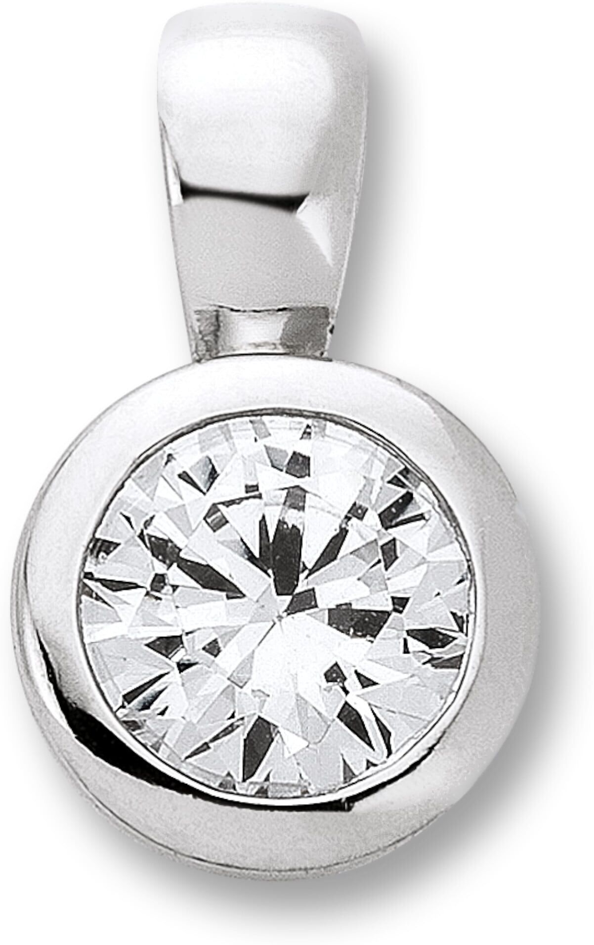 Kettenanhänger ONE ELEMENT "Zirkonia Anhänger aus 925 Silber", silber, Schmuckanhänger, Damen, mit Zirkonia, Silber 925 (Sterlingsilber), Kettenanhänger, Kleines Statement – persönlich, stilvoll, alltagstauglich