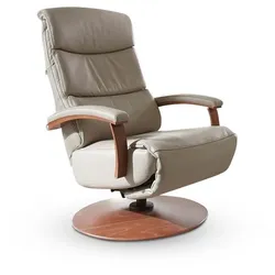 HUKLA Sessel CR06 Leder Grau Stone