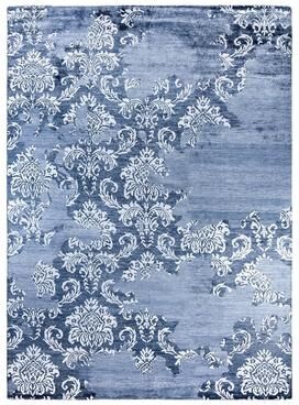 Overton "Modern One-of-a-Kind Handmade Area Rug, Blue - 8' 10"" x 12' 1"""
