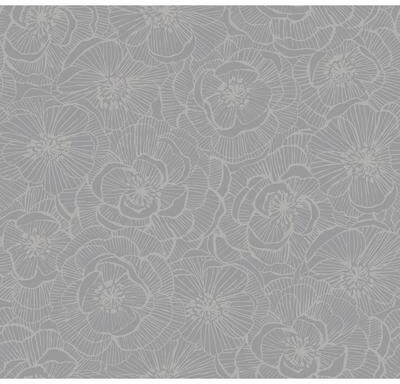 Seabrook Designs Graphic Floral Unpasted Wallpaper