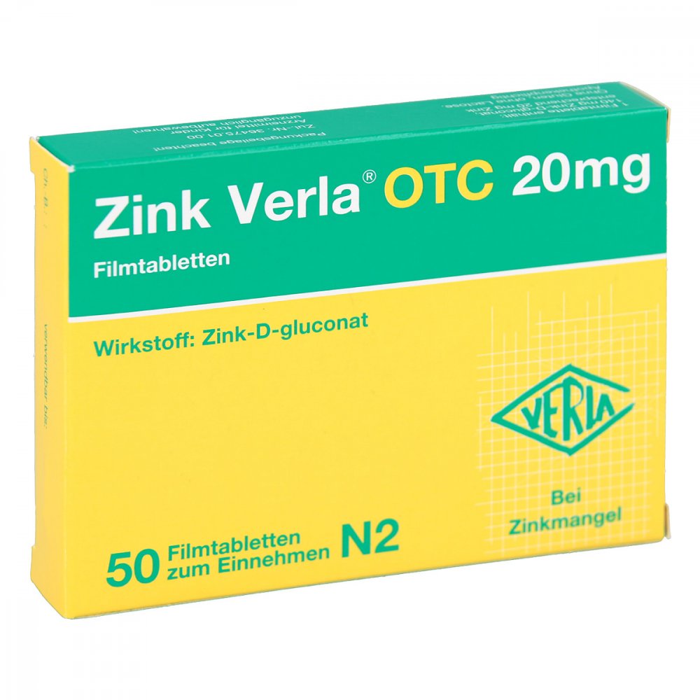 Verla-Pharm Arzneimittel GmbH & Co. KG Zink Verla OTC 20mg 03000532