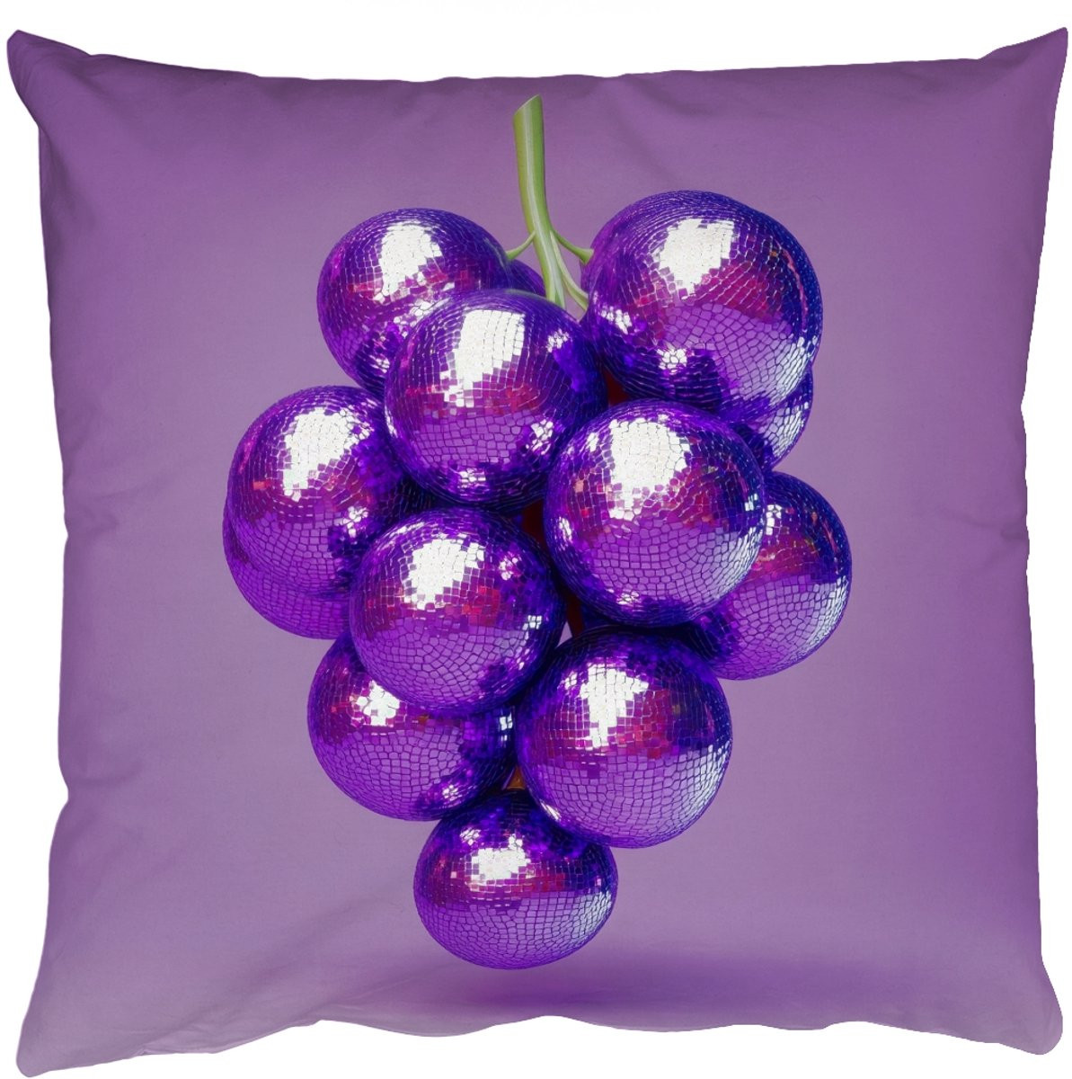 PillowMonkey Sierkussen Druif Disco Glitter Paars - 60 x 60 cm