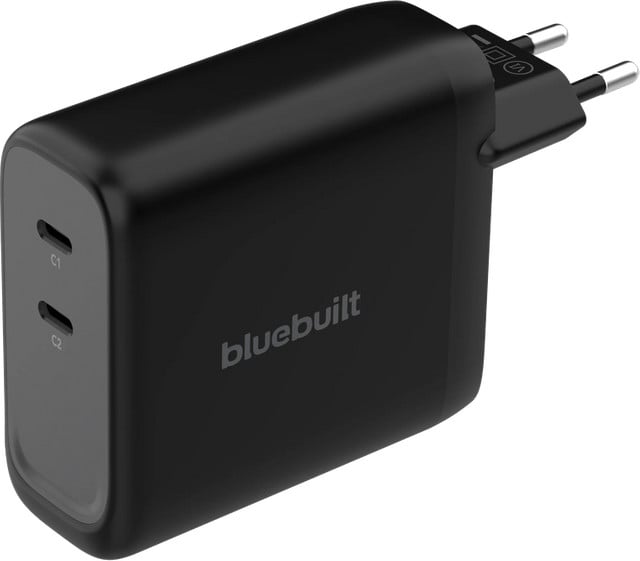 BlueBuilt 140W GaN Oplader met 2 USB-C poorten - Zwart