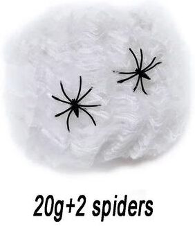 Uplift Picks Halloween Spider Web Decoration Fake Spider Web Cotton Thread Haunted House Decor white