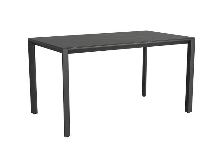 Gartentisch Tropea Schwarz matt / Kelya Mineralkeramik/Stahl pulverbeschichtet B 140 T 80 cm - Möbel Konfigurator: Traummöbel individuell
