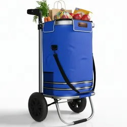 3in1 Einkaufstrolley - 56 L Kapazität - Dunkelblau