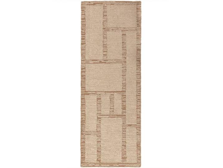 Teppich Holland Natur Architektonisch 100 Prozent Wolle 80 x 230 cm - Material: 100% Wolle - Teppich