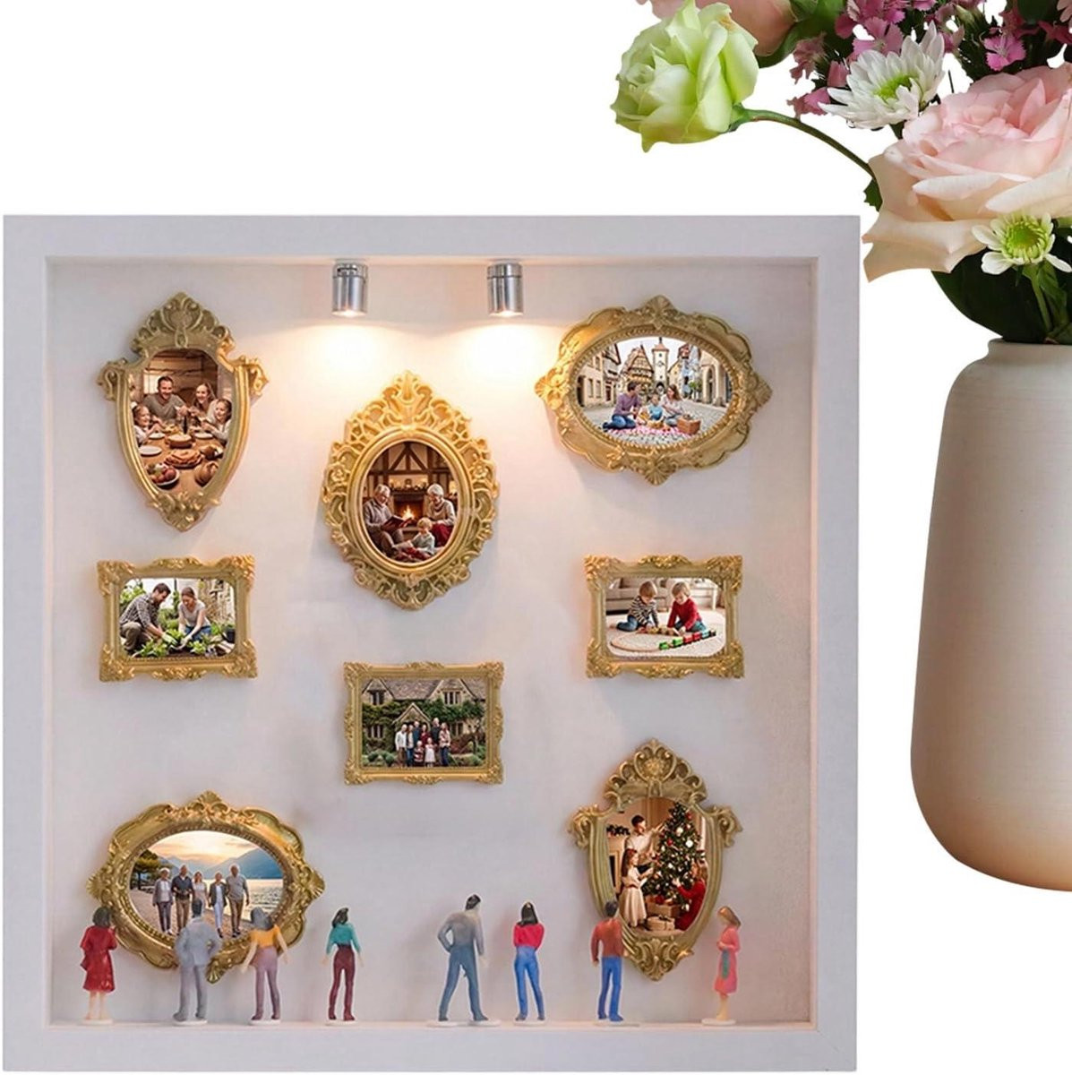 Miniatuur Museum Knutselset Wit met LED Verlichting - Breedte: 255 cm