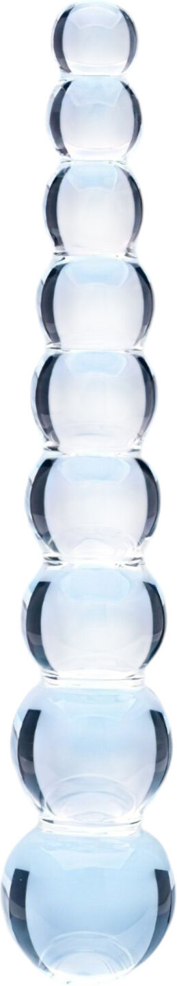 Clarity Elysian Pearls - beaded glass dildo (clear)