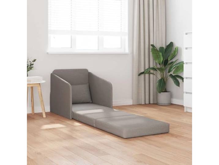 KTHLBRH Schlafsofa Taupe 65 x 80 x 83 cm Stoff Gestell aus Metall und Sperrholz, manuelle Mechanik, Kissen mit Reißverschluss, Verwendung im Innenbereich