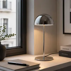 Helen Tischleuchte - Bauhaus-Design aus poliertem Edelstahl