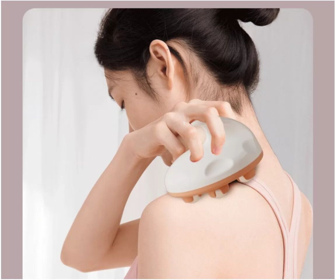 INF Sommer-Muskelentspannungs-Rollenmassagegerät – Handliche, magnetische 360°-Drehrolle für Wade, Oberschenkel, Arm und Bauch, Blau