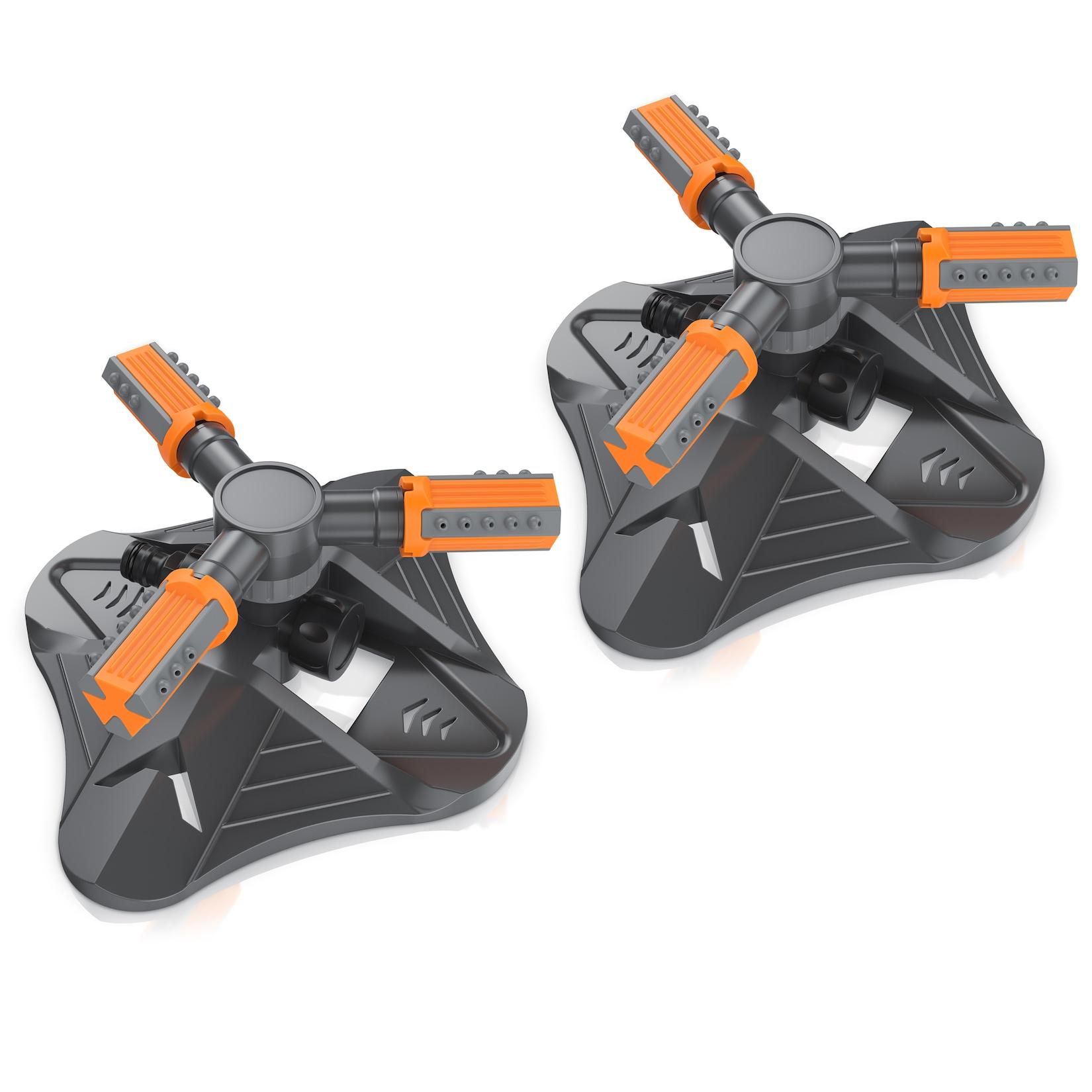 Brandson Kreisregner Garten Sprinkler, 360° Rasensprenger, 3 Arm Rasensnsprikler rotierend, 21 cm lang, Sprenger Bewässerungssystem