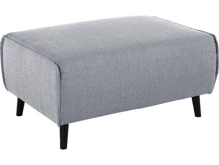 Hocker, Silber, 97x66 cm, Struktur & Luxus-Microfaser, Modern, Domo-collection