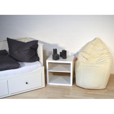 Sitzsack KINZLER "Manchester", beige (natur), B:95cm H:125cm, Polyester, Sitzsäcke, Sitzsack, Uni Farben, Cord, mit Tasche & Tragegriff, Wohnzimmer & Kinderzimmer