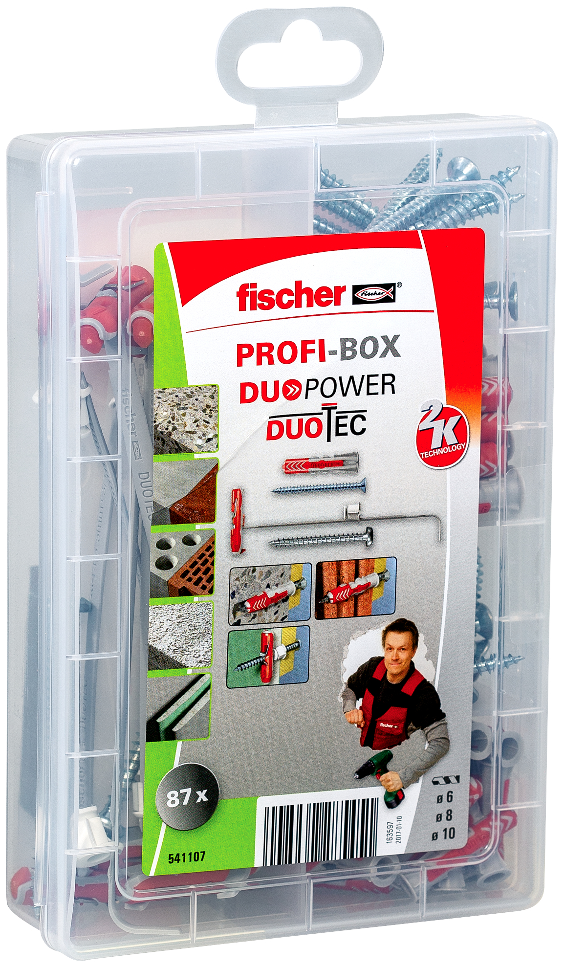 fischer Deutschland Vertriebs GmbH fischer Profi-Box DuoPower / DuoTec + Schraube (87-tlg.) 541107