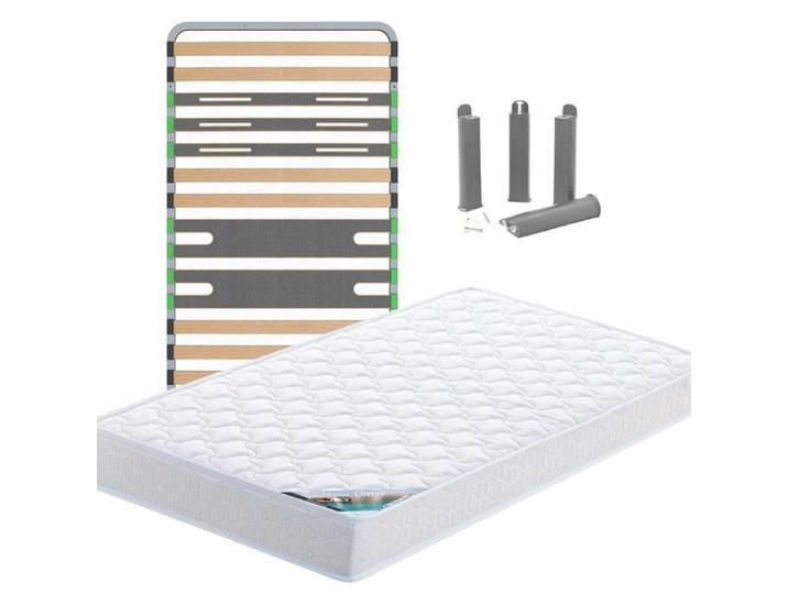 CHYPRE - Pack Matelas + AltoZone 90x190 + Pieds