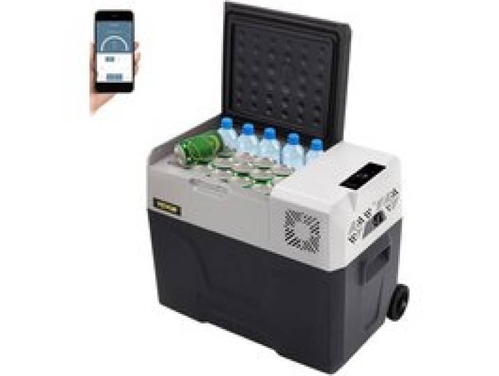 Réfrigérateur de voiture 30 L VEVOR avec roulettes et écran LCD numérique