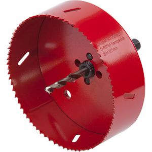 Wolfcraft Lochsäge Bi-Metall, 5495000, Ø 127mm, für Holz, Gips, Kunststoff, Metall