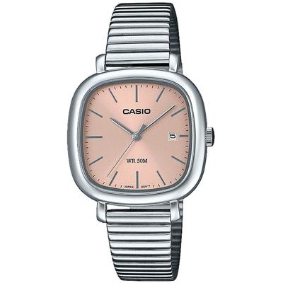 Quarzuhr, rosa (edelstahlfarben, rosé, rosé), CASIO TIMELESS COLLECTION, Armbanduhren, Damen, edelstahlfarben, Quarzuhr, Armbanduhr, Damenuhr, Herrenuhr, Edelstahlarmband, analog, Tag