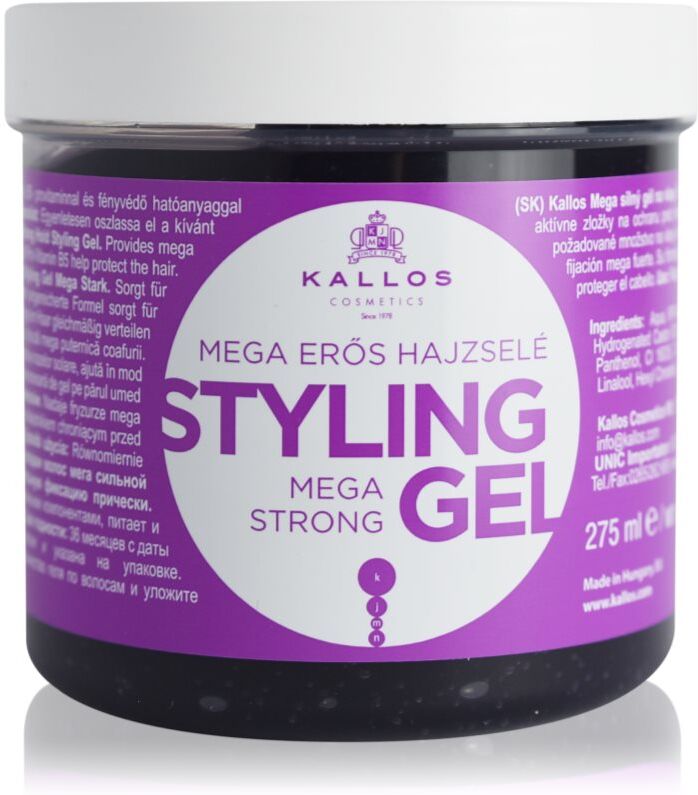Kallos KJMN Mega Strong Styling Gel gel extra-fort pour cheveux 275 ml