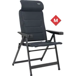 Crespo Air Deluxe Compact  AP/237 Campingstuhl mit verstellbarer Rückenlehne und Kopfstütze M grau